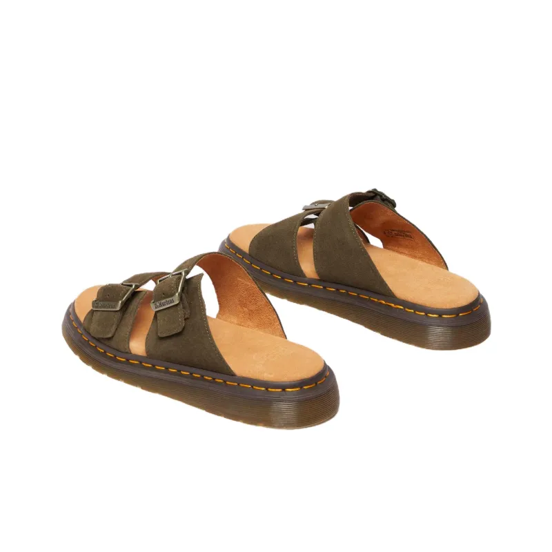 Dr.Martens Slip Resistant Slide Slippers Unisex Olive-3