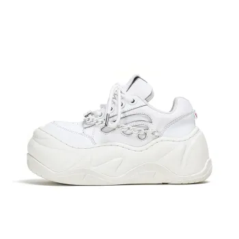 FY SPR Wifi Height Increasing Anti Slip And Wear Resistant Low Top Casual Shoes Women's White