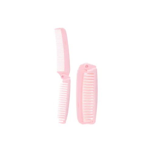 LMLTOP Portable Foldable Dual Purpose Hair Comb Plastic Comb With Hair Straightening Brush And Curling Comb Fluffy