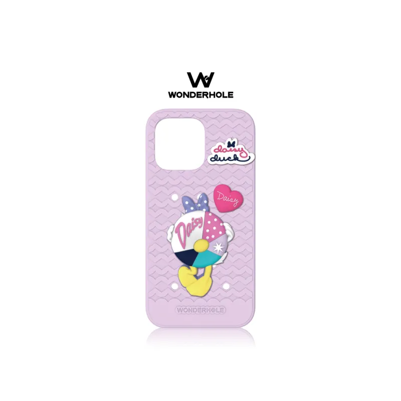 WONDERHOLE Silicone Material Combo Set Daisy 01 Perforated Phone Case Compatibility With IPhone 14/15/Pro/Max-1