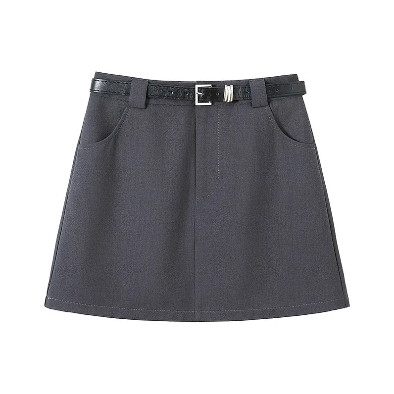 TOUCH Casual Short Skirts Women's Dark Gray-3