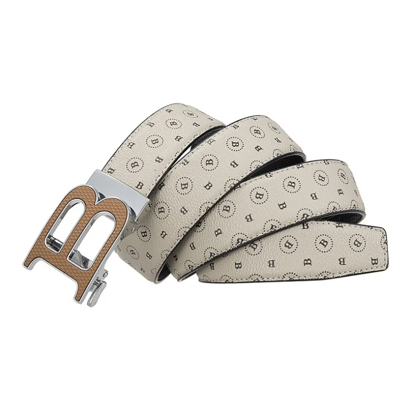 JONNY MOORE Top Grain Cow Leather Belts Men's 3.5cm-4