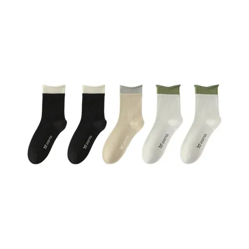 MIIOW Mid Calf Socks Women's 5 Pack