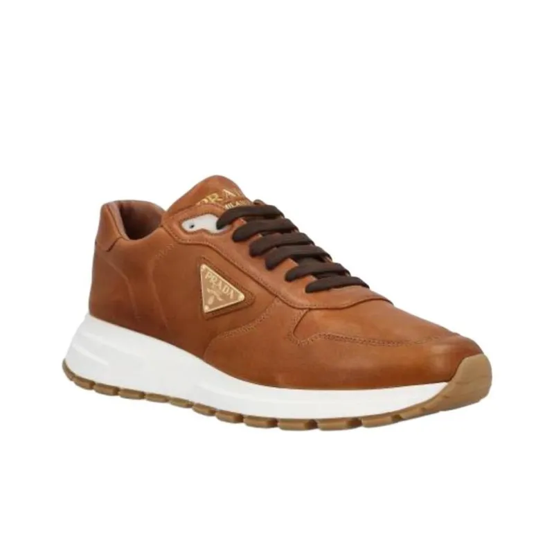 PRADA Low Top Casual Shoes Men's Brown-2