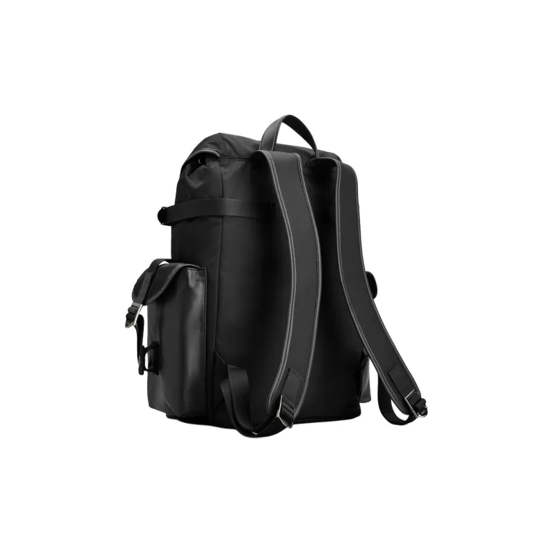 TOD'S Fabric With Leather Backpack Medium Size Men's Black-2