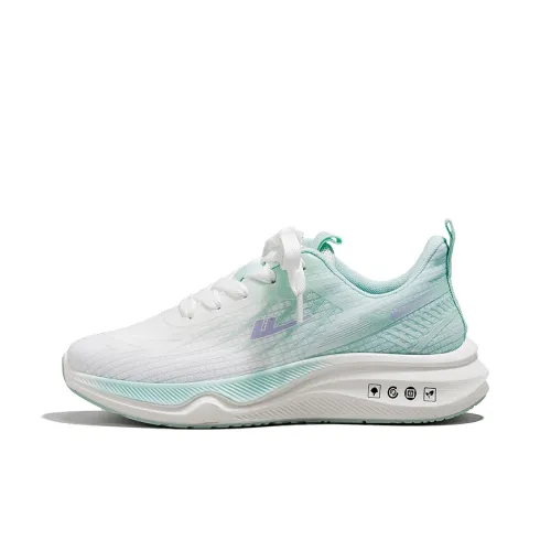 Warrior Anti Slip And Wear Resistant Breathable Low Top Casual Running Shoes Women's White Green