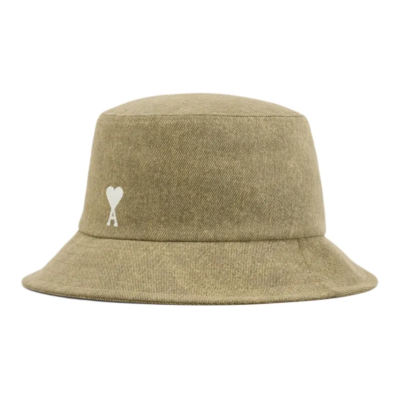 Ami Paris Ami De Coeur embroidered Bucket Hat-0