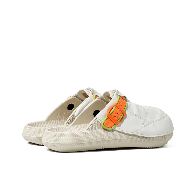 NANJIREN Abrasion Resistant Slip Resistant Closed Toe Slippers Unisex Beige Green Orange-4
