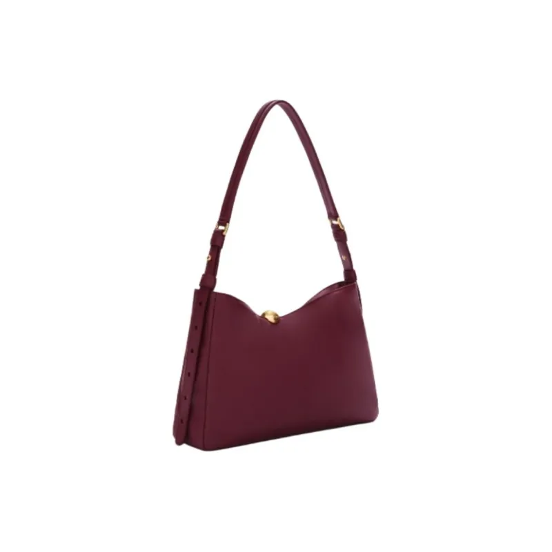 Furla Calfskin Shoulder Bag Medium Size Women's Burgundy-1