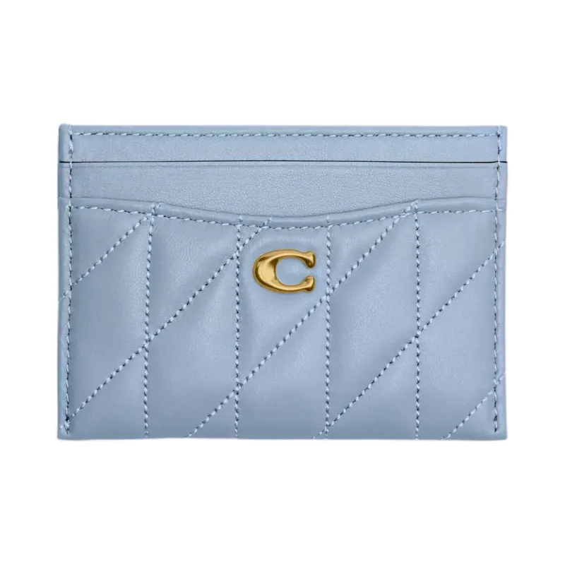 COACH Pillow Leather Card Holder Mini Women's Hyacinth Color-0