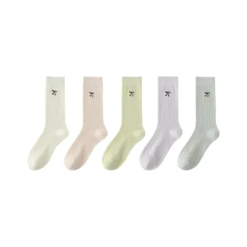 MIIOW Mid Calf Socks Women's 5 Pack