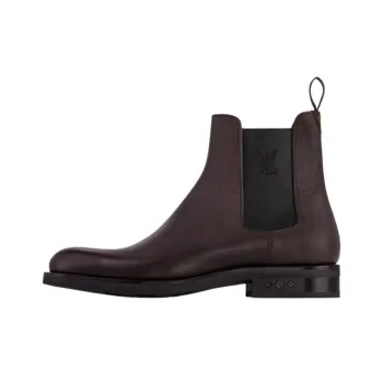LOUIS VUITTON Fle Short Chelsea Boots Men's Brown