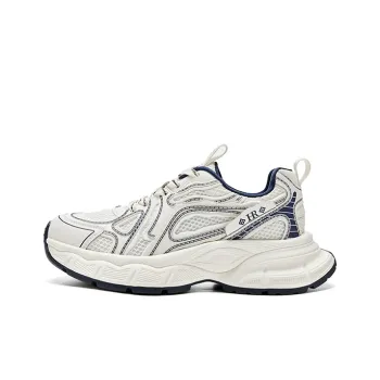 HR Abrasion Resistant Low Top Chunky Sneakers Women's White Blue
