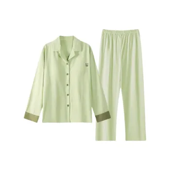 ZAO FU NIAO Pajama Set Women's Grass Green