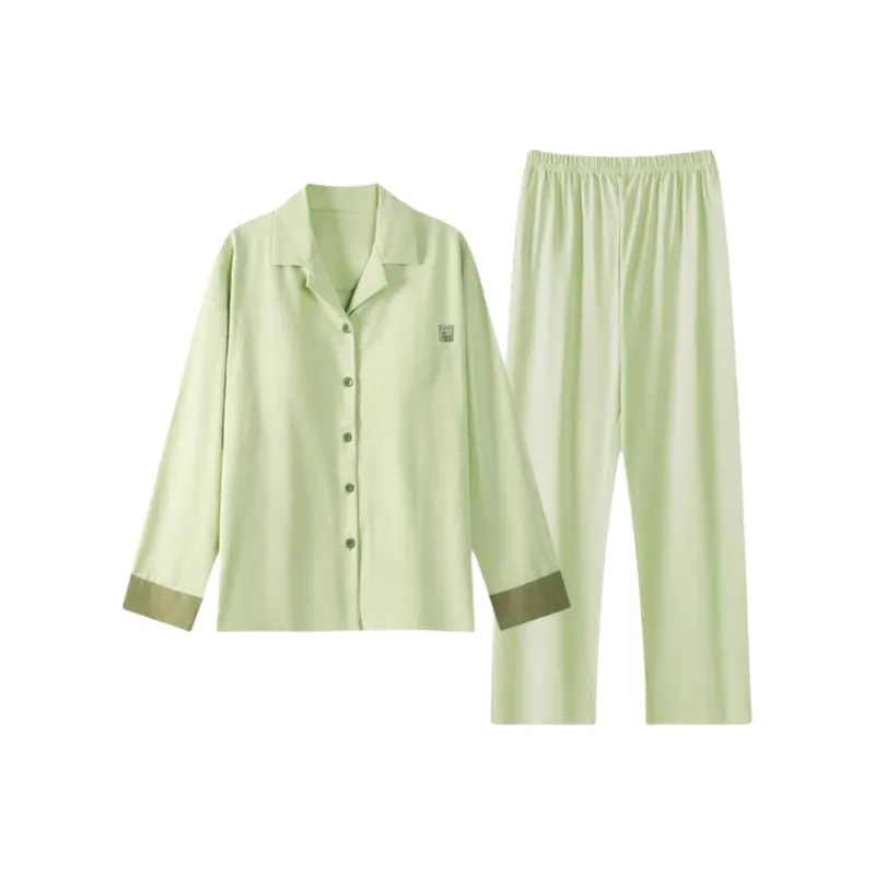 ZAO FU NIAO Pajama Set Women's Grass Green-0