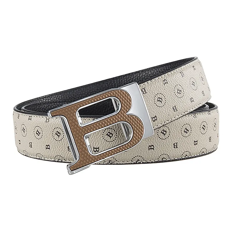 JONNY MOORE Top Grain Cow Leather Belts Men's 3.5cm-5