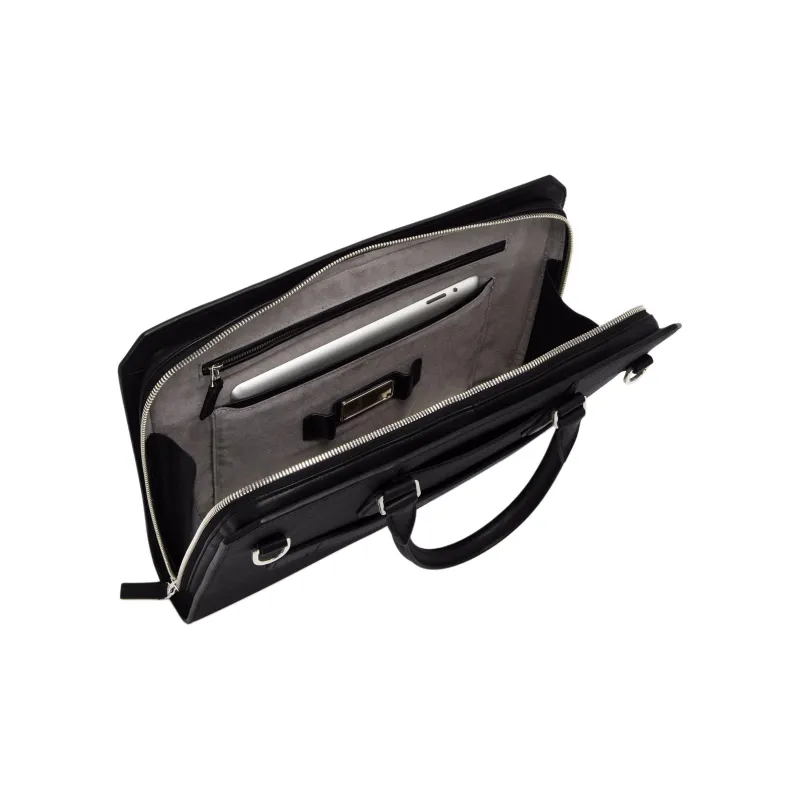 TUMI Leather Shoulder Bag Crossbody Bag Briefcase Men's Black-3