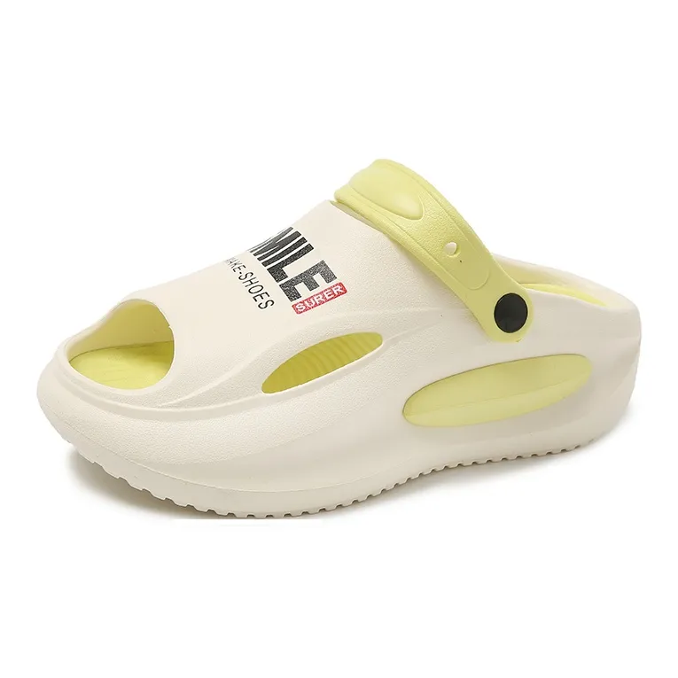 BEAR UNION Home Slippers Unisex White Orange-8