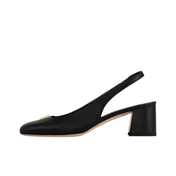 LOUIS VUITTON Swing Chunky Heel High Heels 5.5cm Women's Black
