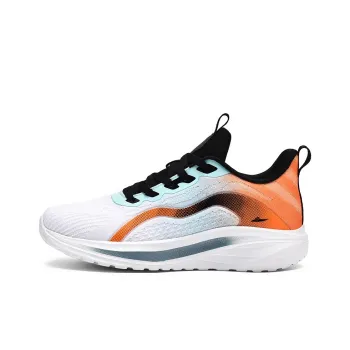 Kuding Casual Shoes Men Low Top Orange Month/Black/Black White