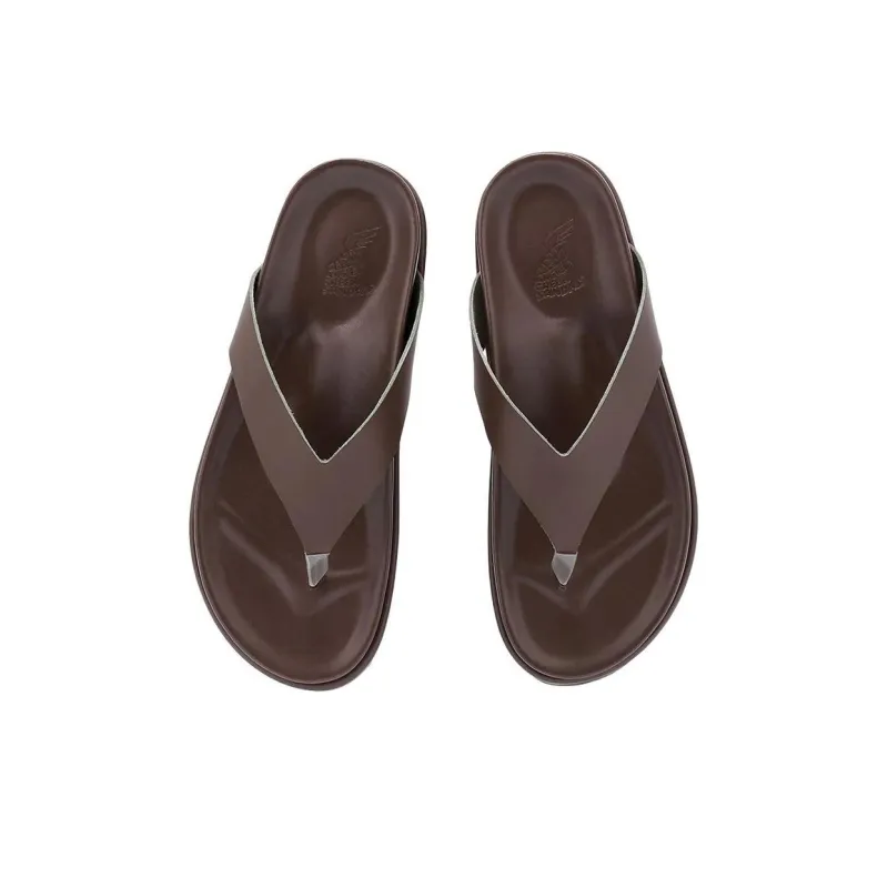 ANCIENT GREEK SANDALS Flip Flops Women's Red Brown-1