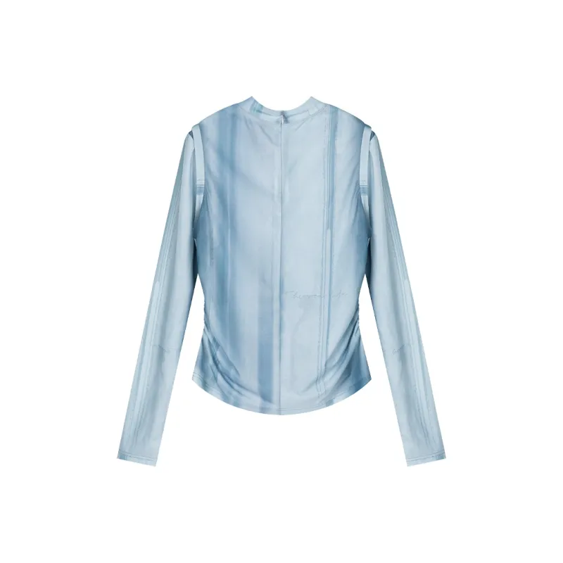 THE SEA LIFE Crop Top Women's Azure-1