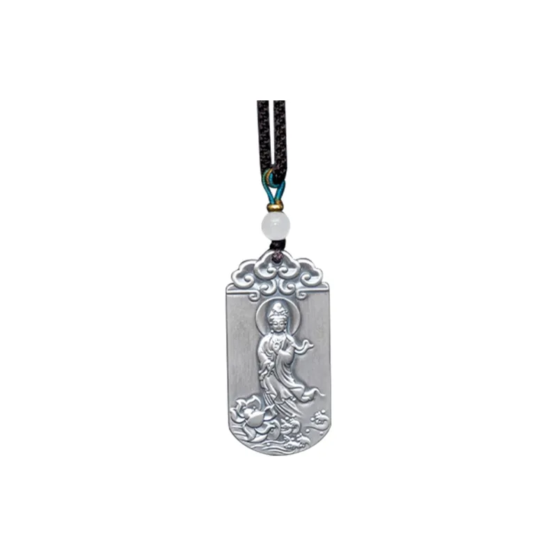 Inker Good Stone 999 Fine Silver Sterling Silver Necklaces Men's-0