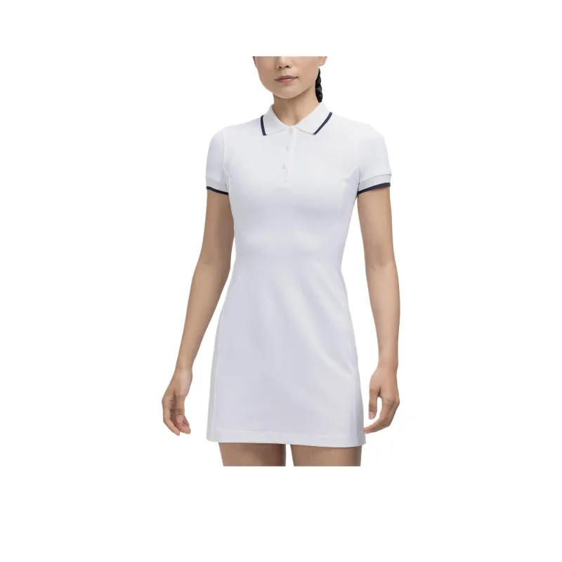 Lululemon Slim Fit Short Sleeved Dress Women's White/Carefree Blue/WHT/CLBL-1