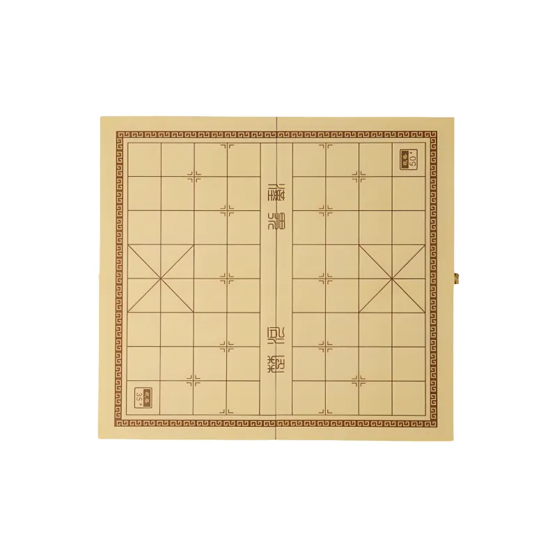 Lezhi By Me Chinese Chess Wooden Foldable Wooden Box With Checkerboard Design Portable Board Games-0