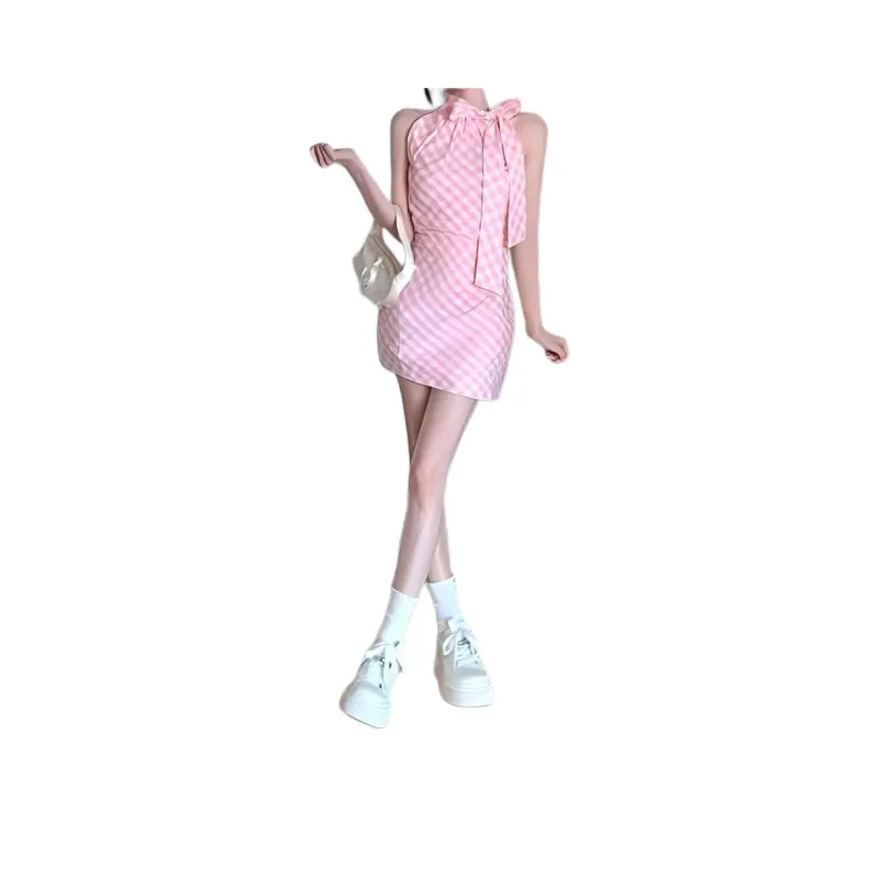 GOSO Sleeveless Dress Women's Pink-2