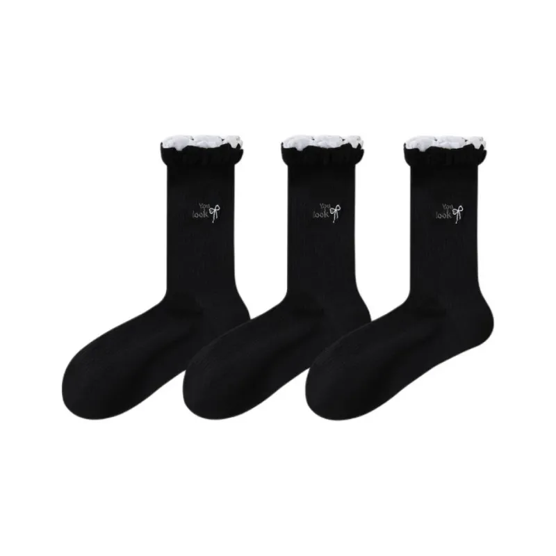 Temooues Mid Calf Socks Women's Combo Set-10