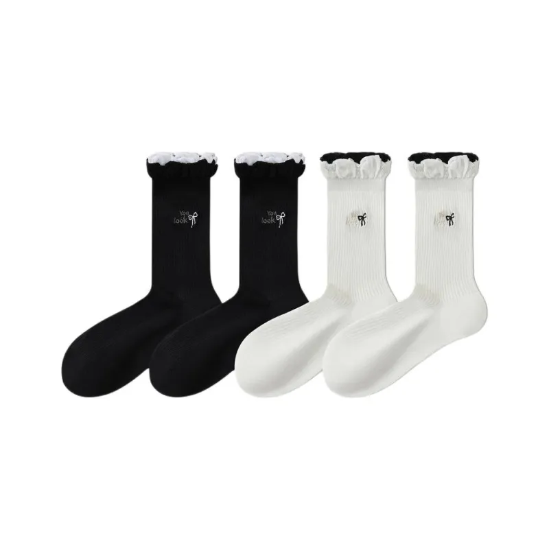 Temooues Mid Calf Socks Women's Combo Set-14