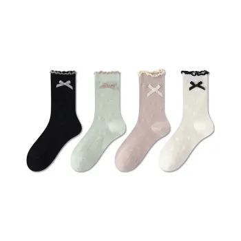 MIZU Mid Calf Socks Women's 4 Pack Mix And Match