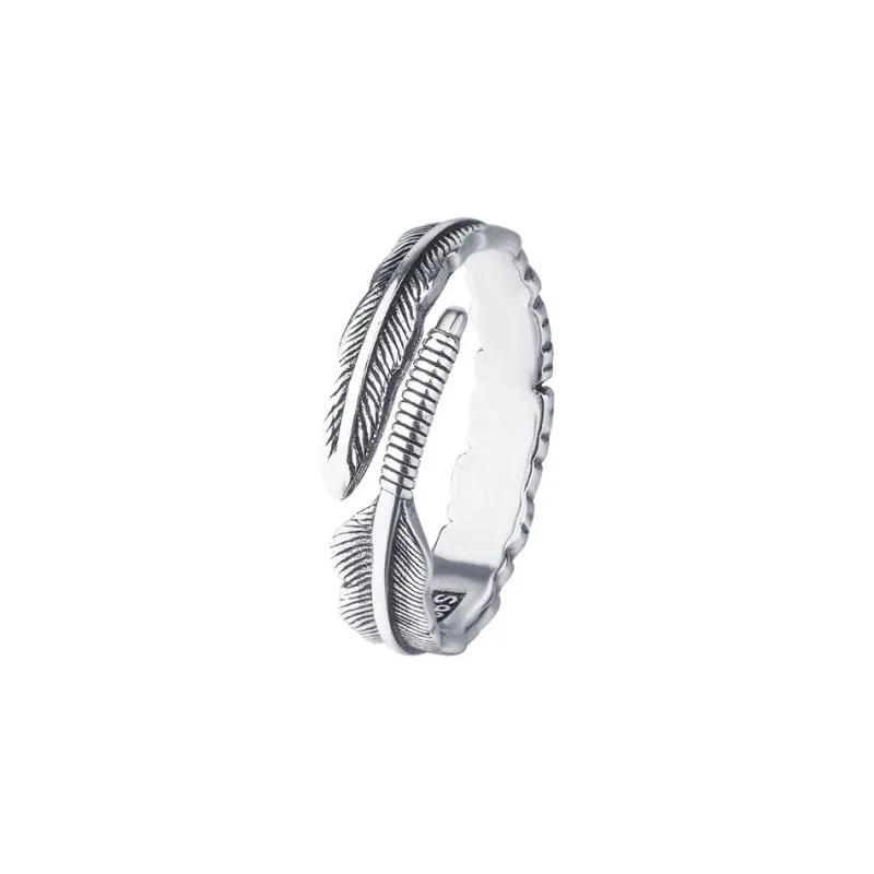 Old Qingyun Silver Building 999 Fine Silver Rings Unisex-0
