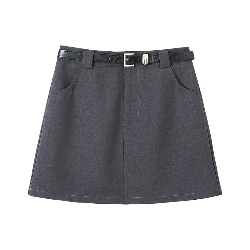 TOUCH Casual Short Skirts Women's Dark Gray-2