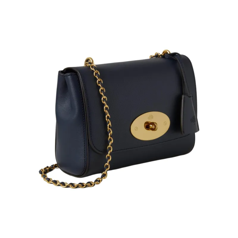 Mulberry Lily Calfskin Shoulder Bag Women's Midnight Blue-1