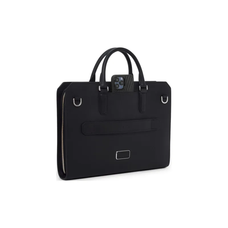 TUMI Leather Shoulder Bag Crossbody Bag Briefcase Men's Black-1