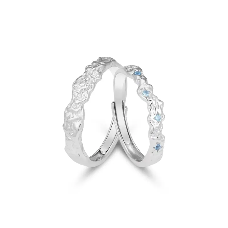 CARLHEIM S999 Fine Silver Couple Rings Unisex-0