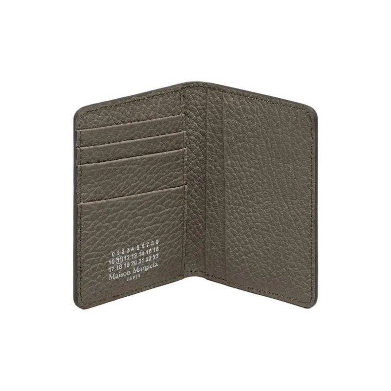 Maison Margiela Grain Calfskin Card Holder Women's Dark Gray-2