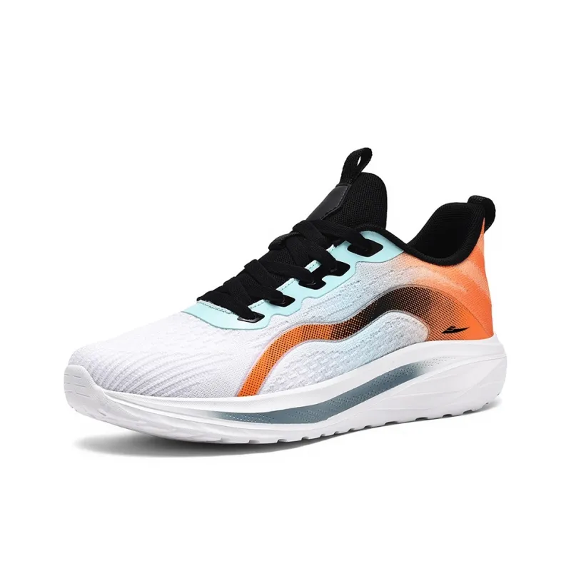 Kuding Casual Shoes Men Low Top Orange Moon/Black/Black White-1