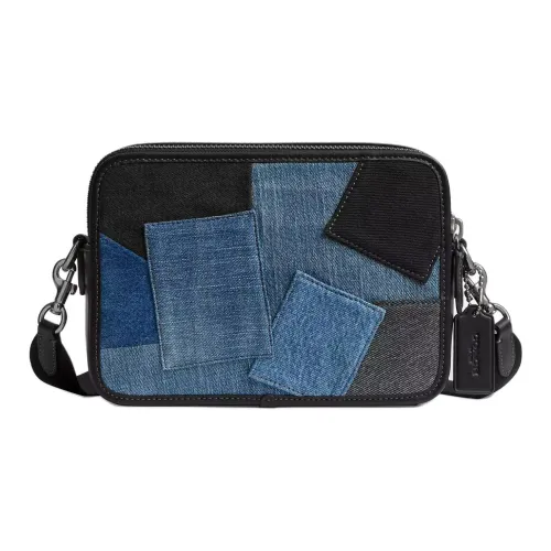 COACH Charter Denim Crossbody Bag Shoulder Bag Medium Size Men's Multicolor
