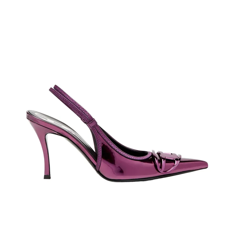 DIESEL D Venus Slim Heel High Heels 9cm Women's Dark Purple-1