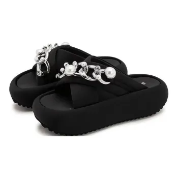 Yamada Hyakuju Slippers Black Silver