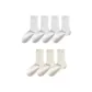 [7 Pack/100% cotton Anti-Pilling]4 White+3 Milk White