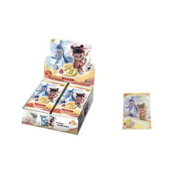 KAYOU Ne Zha  The Mischievous Demon Child Taming The Sea, Spirit Flame Bag IP/Anime Cards 1 Box + Booklet