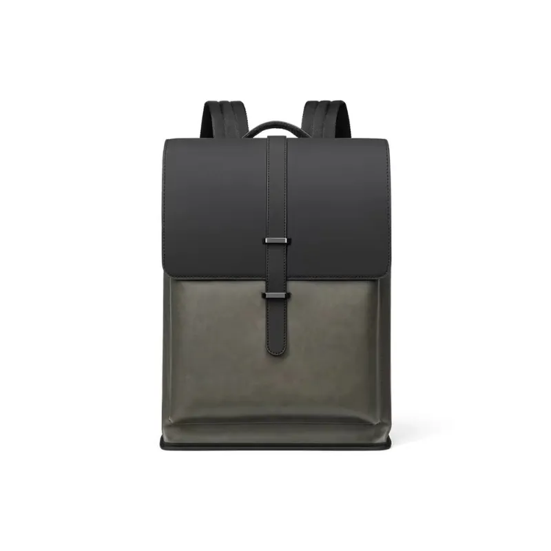 Old Man's Head Synthetic Leather Backpack Men's Multicolor-7