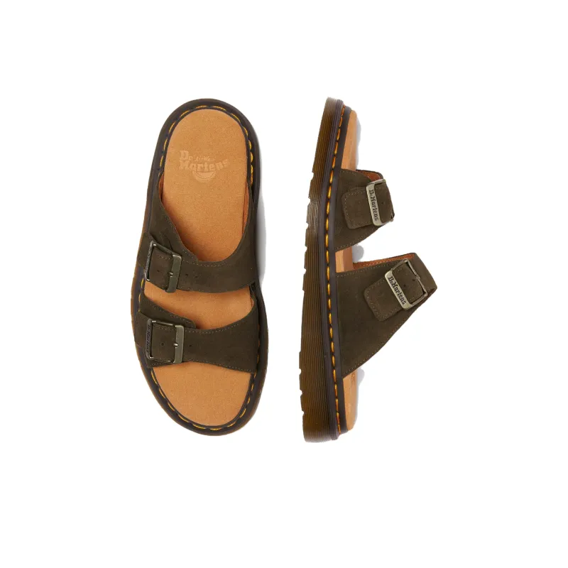 Dr.Martens Slip Resistant Slide Slippers Unisex Olive-4