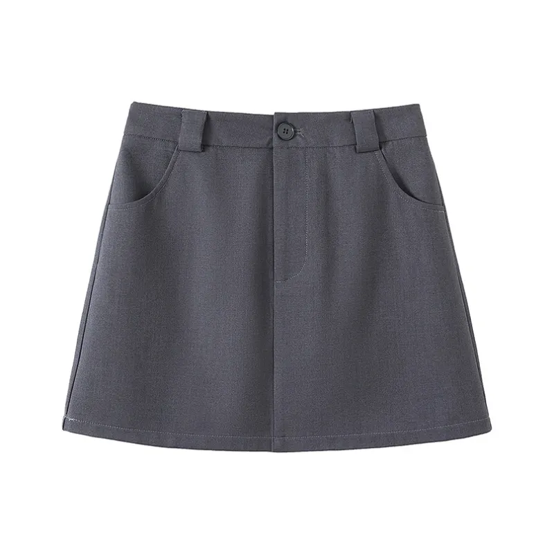 TOUCH Casual Short Skirts Women's Dark Gray-5