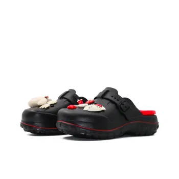 NANJIREN Clogs Women's Black Red