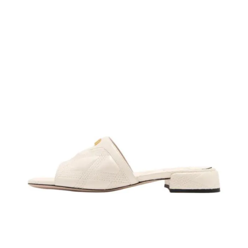 Valentino Slip Resistant Slide Slippers 3cm Women's Ivory White-0
